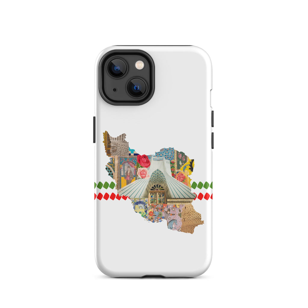 Iran Map Art Tough Case for iPhone® - Artwork by Lili