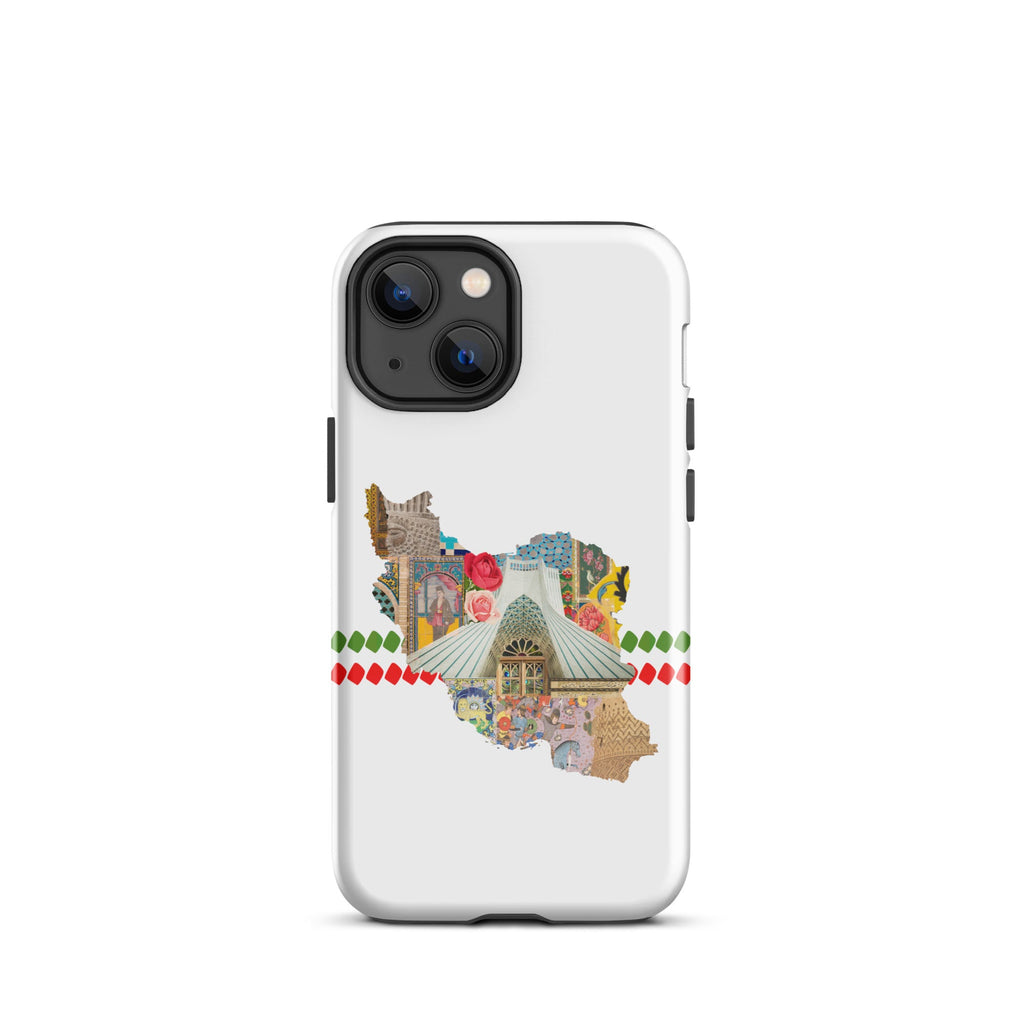 Iran Map Art Tough Case for iPhone® - Artwork by Lili