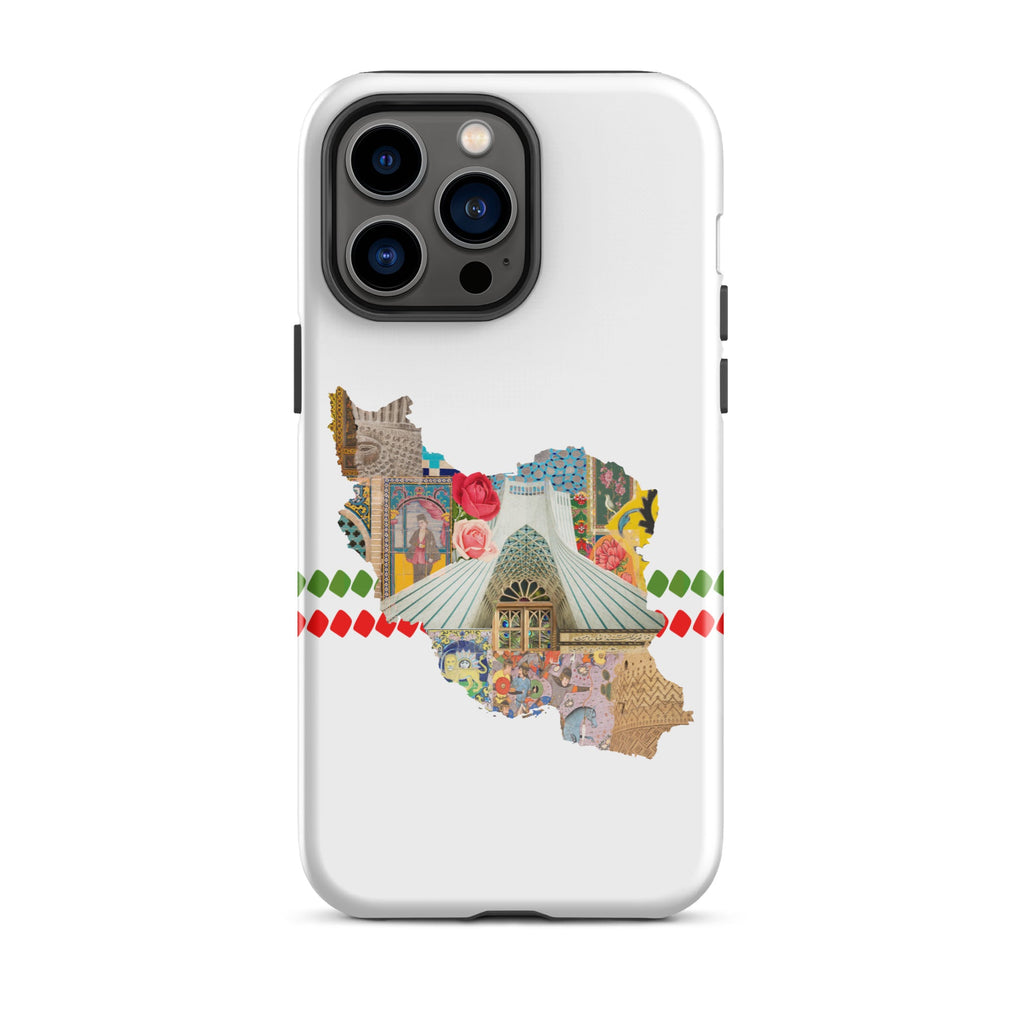 Iran Map Art Tough Case for iPhone® - Artwork by Lili
