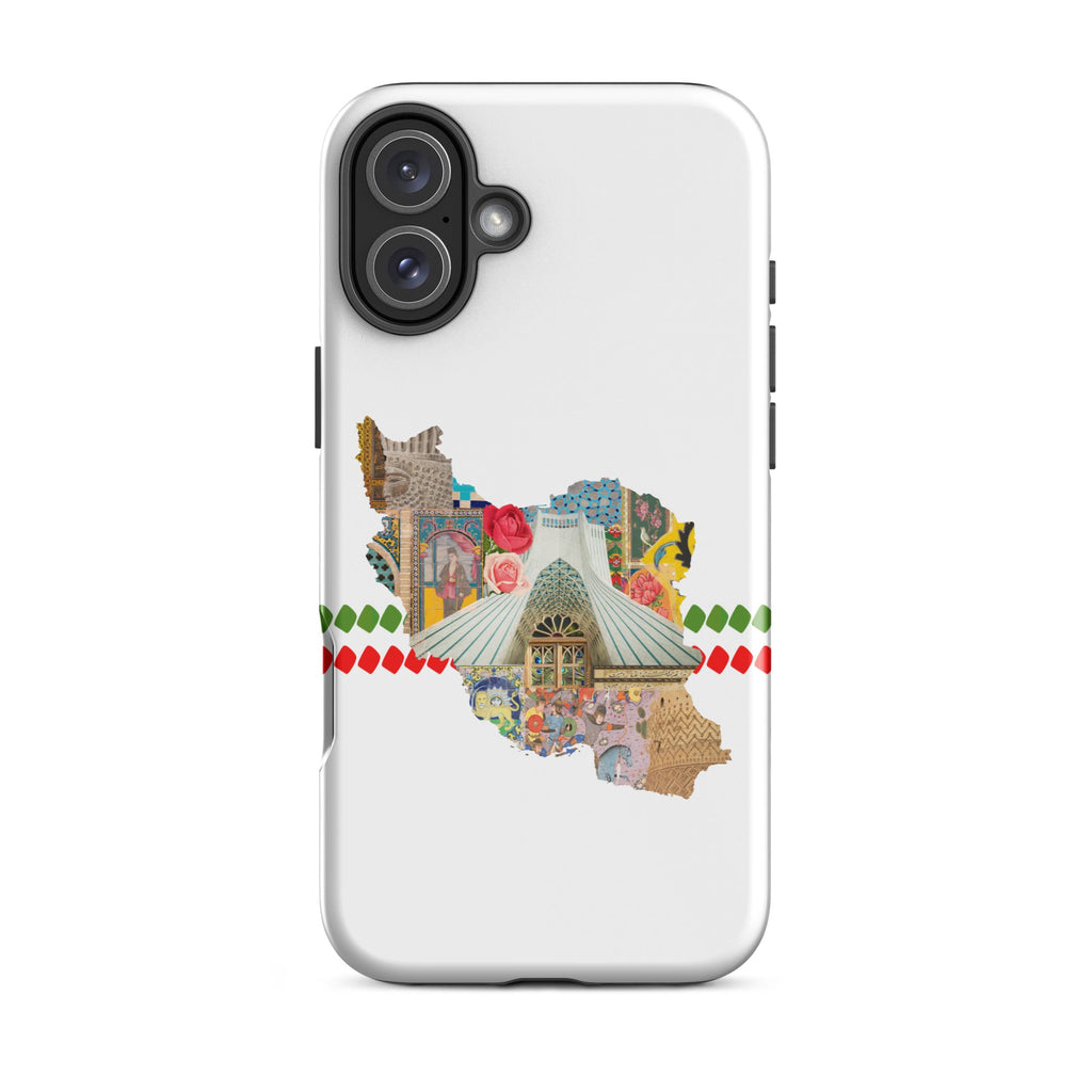 Iran Map Art Tough Case for iPhone® - Artwork by Lili