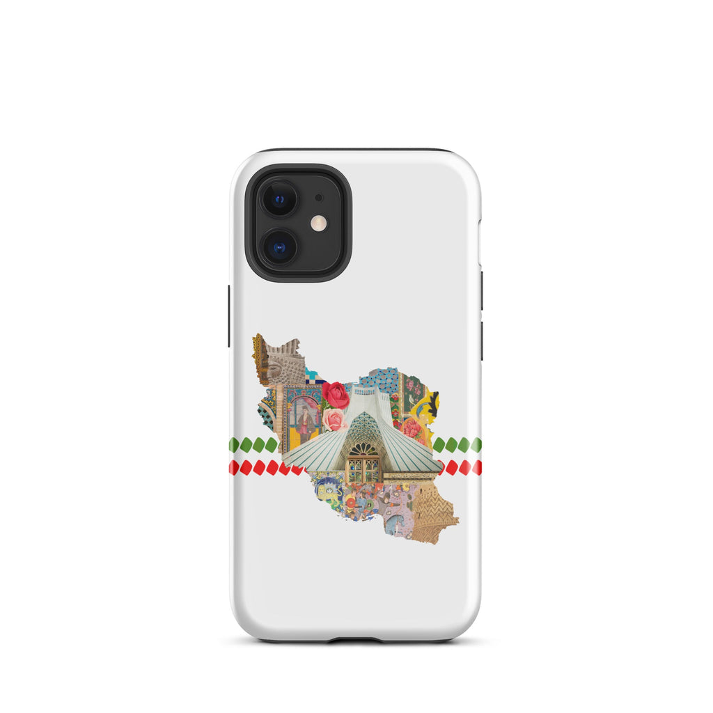 Iran Map Art Tough Case for iPhone® - Artwork by Lili