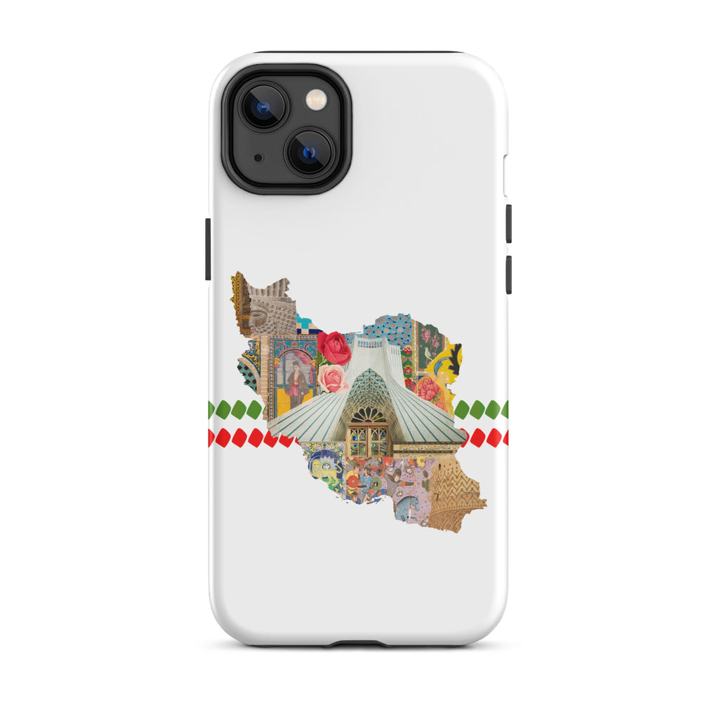 Iran Map Art Tough Case for iPhone® - Artwork by Lili