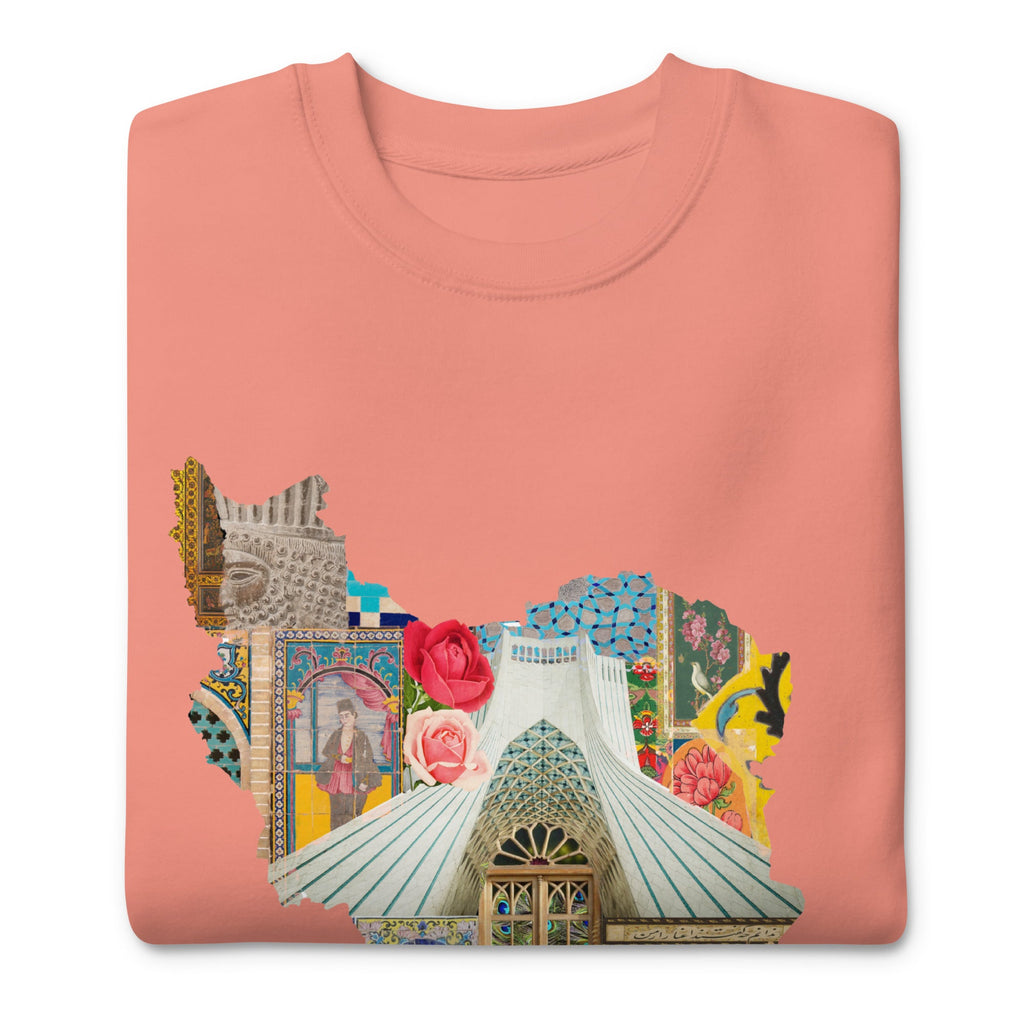Iran Map Design Unisex Premium Sweatshirt - Artwork by Lili