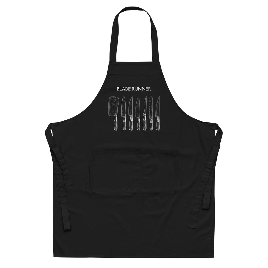 Knife Motif "Blade Runner" Unisex Organic Cotton Apron - Artwork by Lili