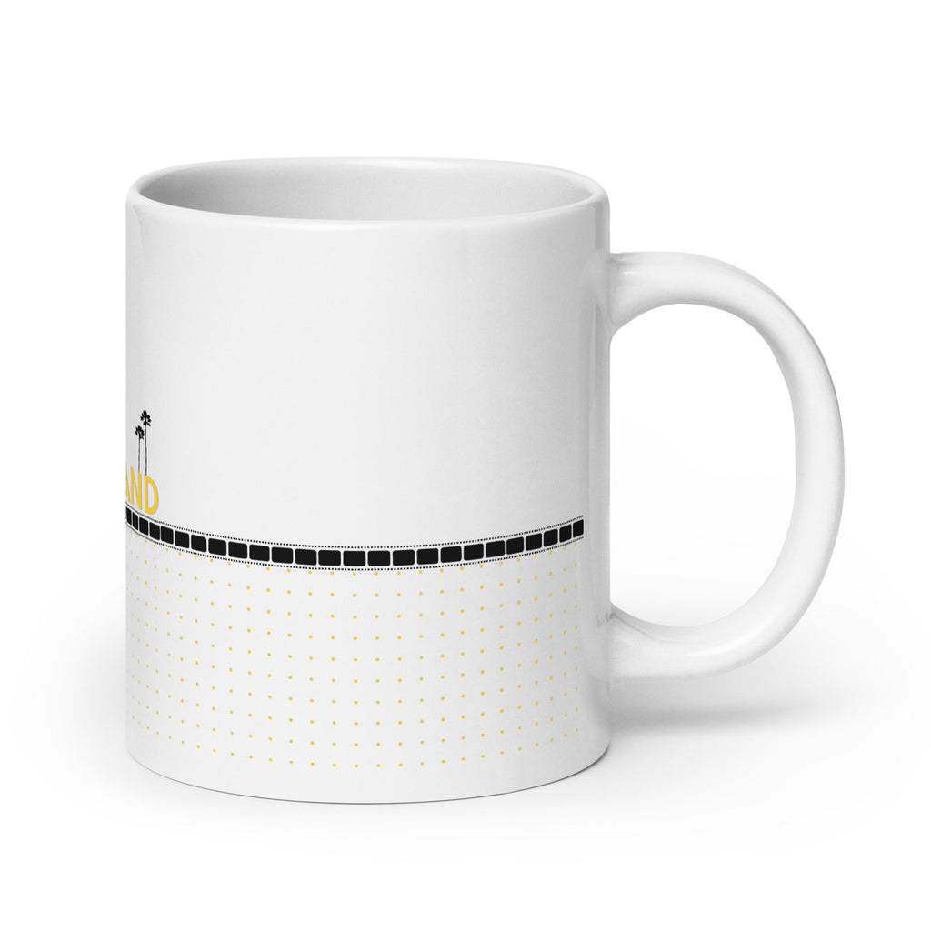 LA LA LAND Los Angeles Themed White Glossy Mug (3 sizes) - Artwork by Lili