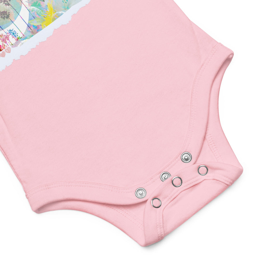 Love Garden (Eshgh in Farsi/Persian) Baby Short Sleeve Bodysuit - Artwork by Lili