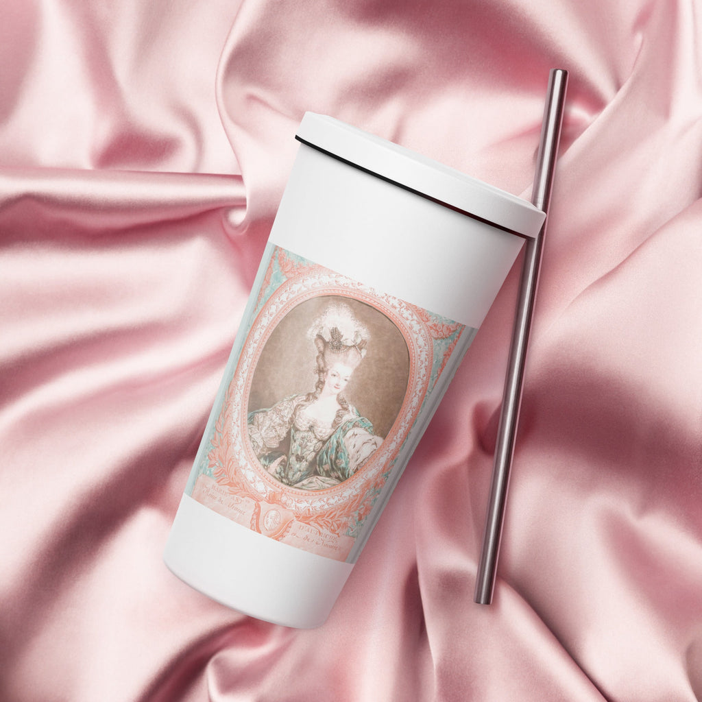 Marie Antoinette French Queen Insulated tumbler w/straw - Artwork by Lili