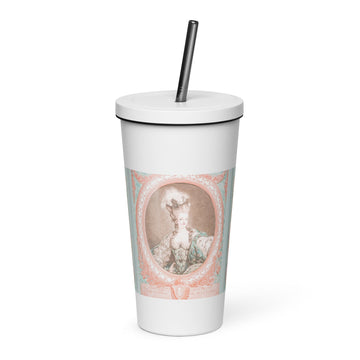 Marie Antoinette French Queen Insulated tumbler w/straw - Artwork by Lili