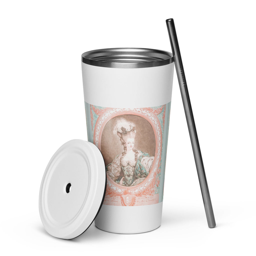 Marie Antoinette French Queen Insulated tumbler w/straw - Artwork by Lili