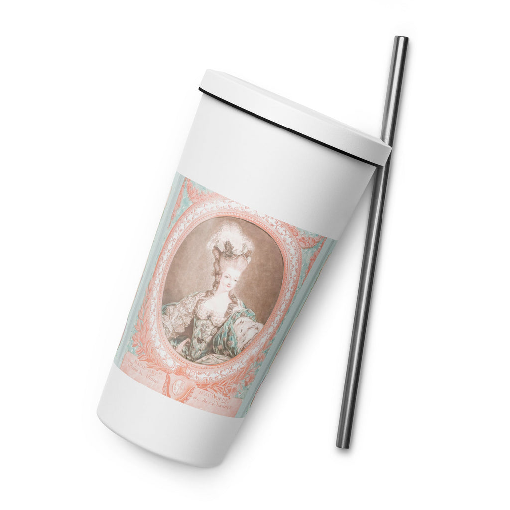 Marie Antoinette French Queen Insulated tumbler w/straw - Artwork by Lili