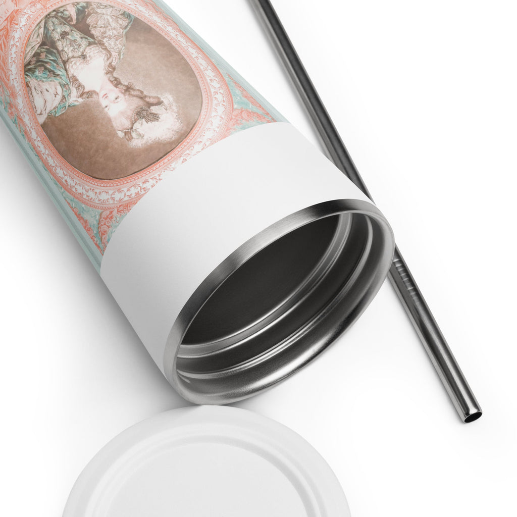 Marie Antoinette French Queen Insulated tumbler w/straw - Artwork by Lili