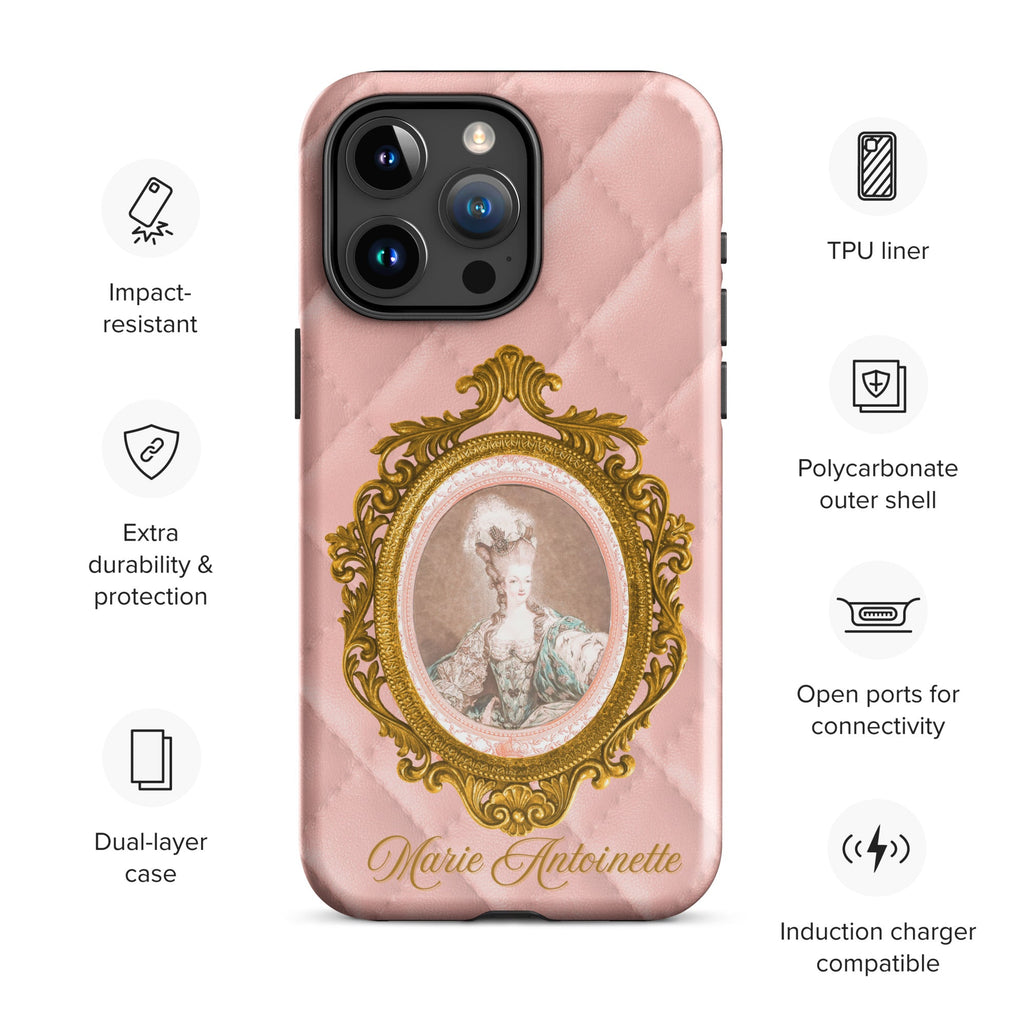 Marie Antoinette Pink Quilted Design Tough Case for iPhone® - Artwork by Lili