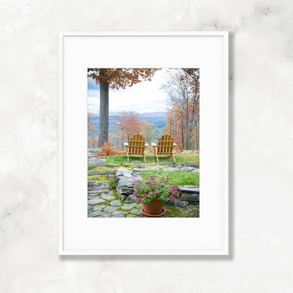 New Hampshire Autumn Photography, White Mountains Landscape Print - Artwork by Lili