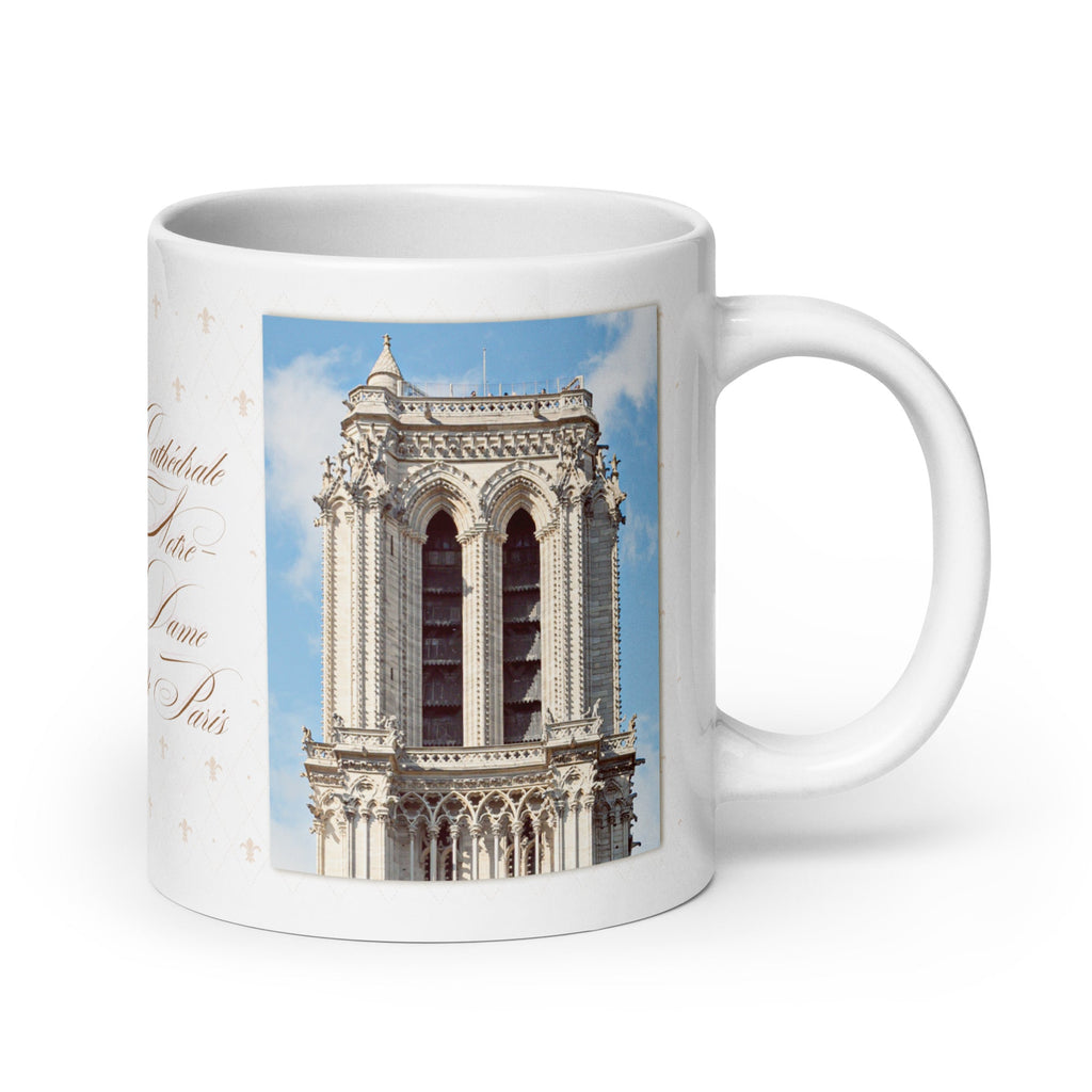Notre - Dame de Paris White Glossy Mug (3 sizes) - Artwork by Lili
