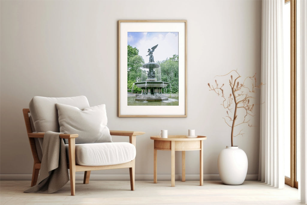 NYC Bethesda Fountain Photography, Iconic Landmark Architecture Print - Artwork by Lili
