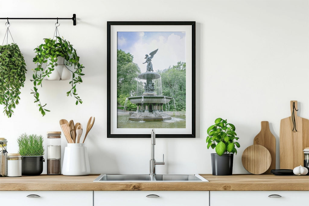 NYC Bethesda Fountain Photography, Iconic Landmark Architecture Print - Artwork by Lili