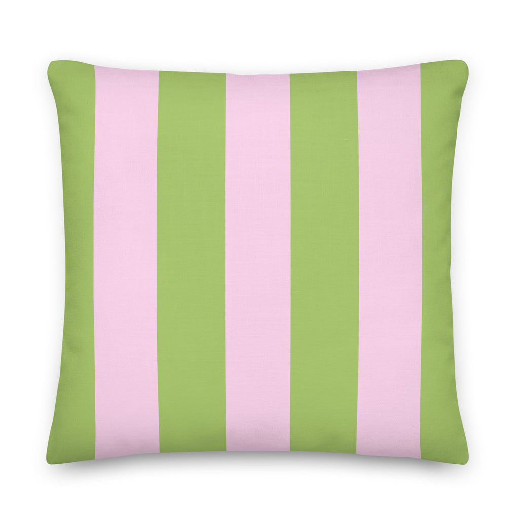 Palm Tree Pink Gold Green 22"x22" Premium Pillow - Artwork by Lili
