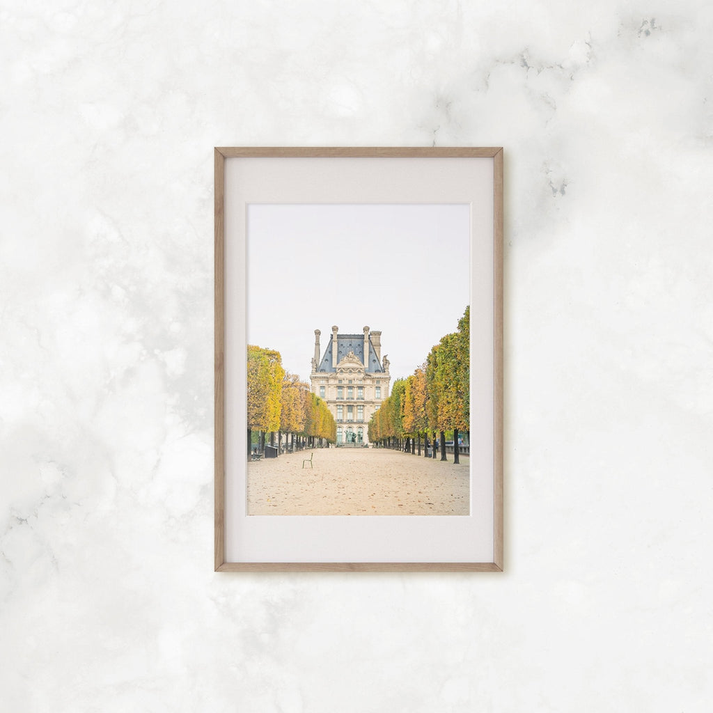 Paris Garden Autumn Photography, Jardin des Tuileries Landscape Prints, Musée du Louvre France - Artwork by Lili