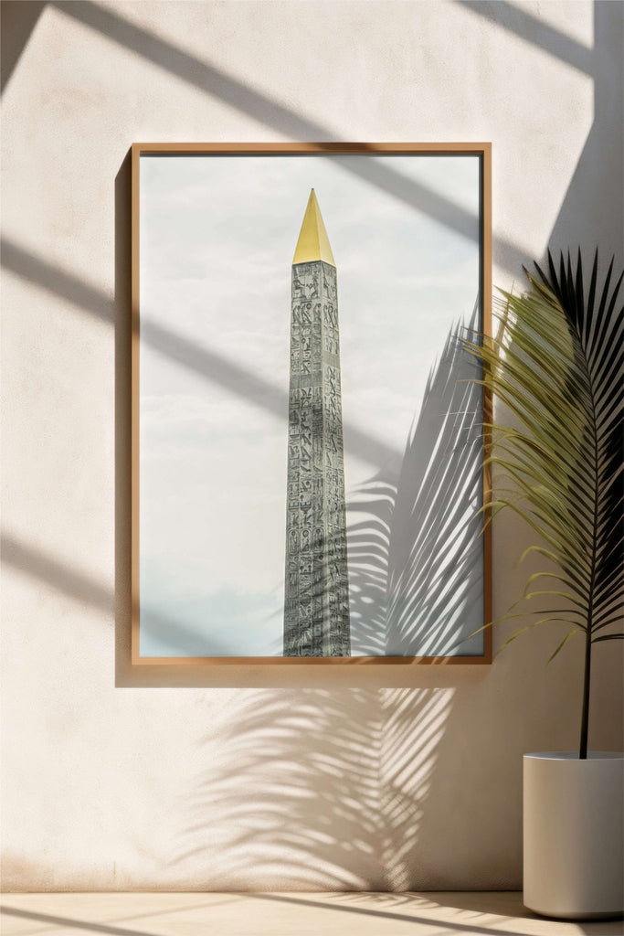 Paris Luxor Obelisk Print, Place de la Concorde Architecture Photography, Home & Office Wall Art Decor - Artwork by Lili