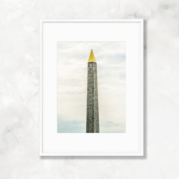 Paris Luxor Obelisk Print, Place de la Concorde Architecture Photography, Home & Office Wall Art Decor - Artwork by Lili