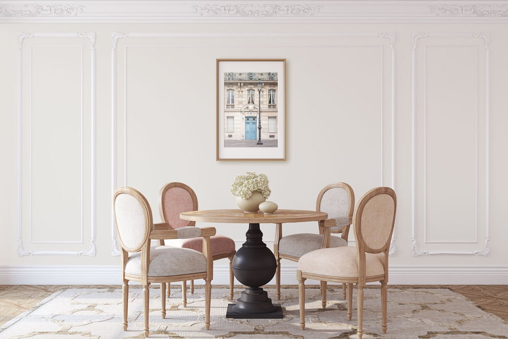 Paris Luxury Apartment Architecture Print, Elegant Paris Blue Door Photography, Home & Office Wall Art Decor - Artwork by Lili