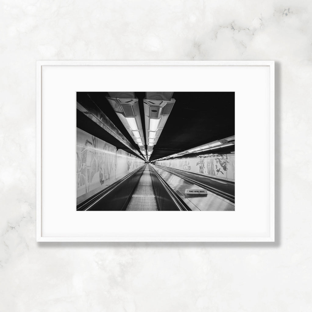 Paris Metro Black & White Photography Print, Parisian Travel, Home & Office Wall Art Decor - Artwork by Lili