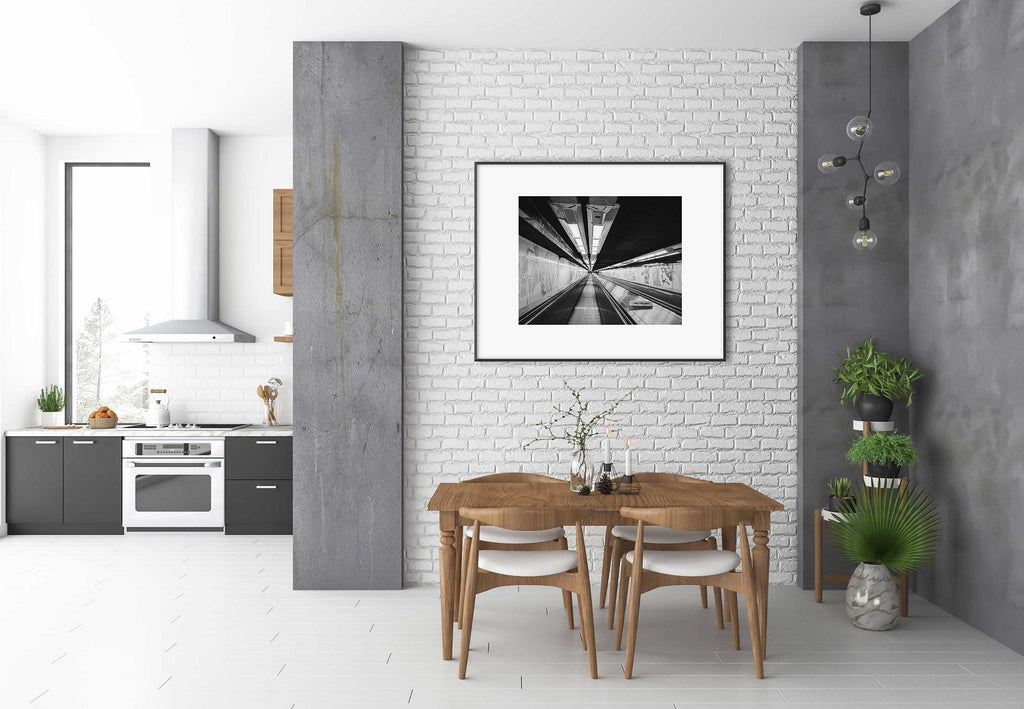 Paris Metro Black & White Photography Print, Parisian Travel, Home & Office Wall Art Decor - Artwork by Lili