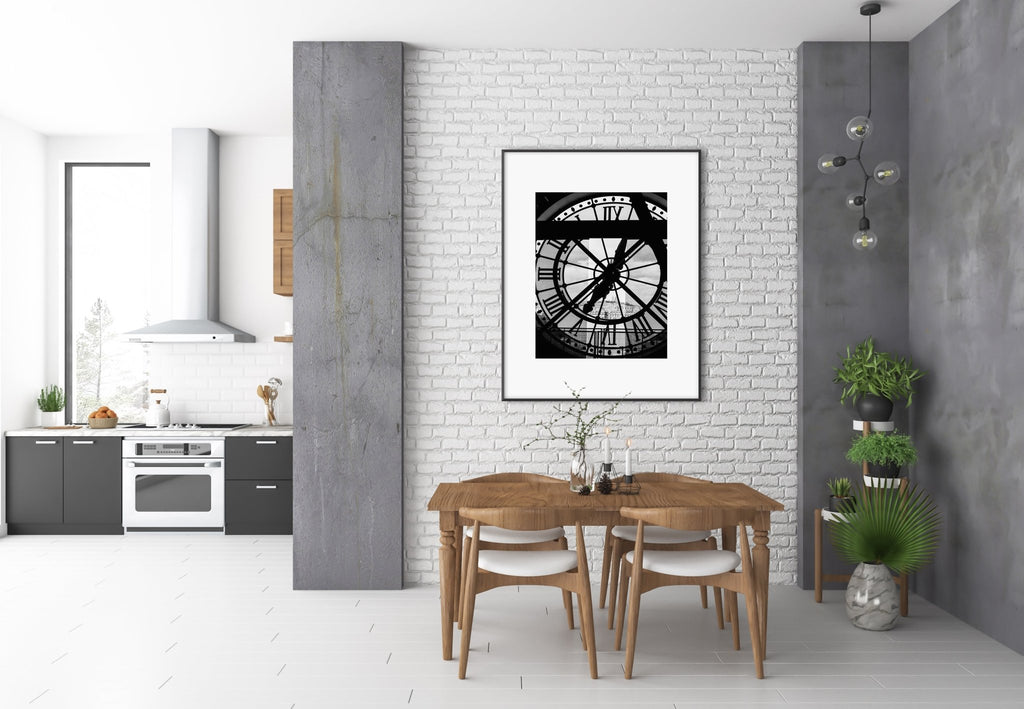 Paris Musée d'Orsay Seine View B&W Cityscape Prints, France Architecture and Travel Photography, Home & Office Wall Art Prints - Artwork by Lili