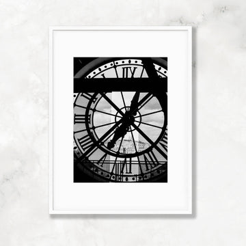 Paris Musée d'Orsay Seine View B&W Cityscape Prints, France Architecture and Travel Photography, Home & Office Wall Art Prints - Artwork by Lili