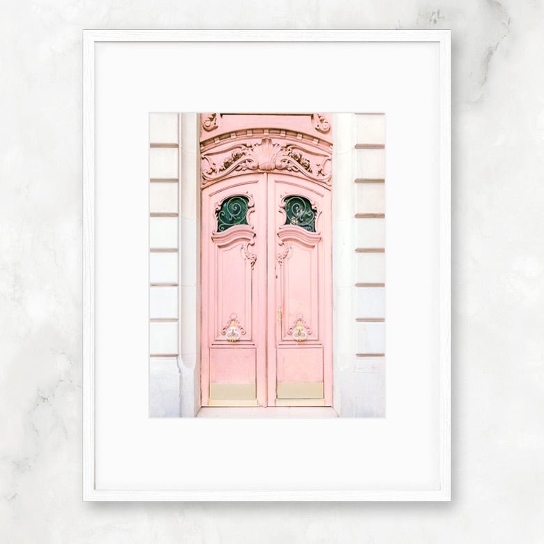 Paris Pink Door Photography, Chic & Feminine Parisian Architecture - Artwork by Lili