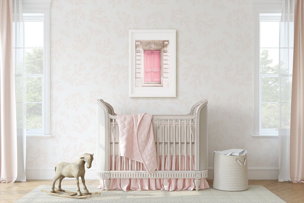 Paris Pink Doors, Chic & Feminine Parisian Architectural Photography - Artwork by Lili