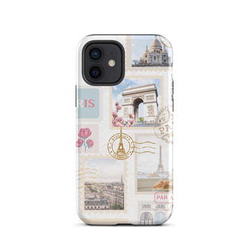 Paris Postage Design Tough Case for iPhone® - Artwork by Lili