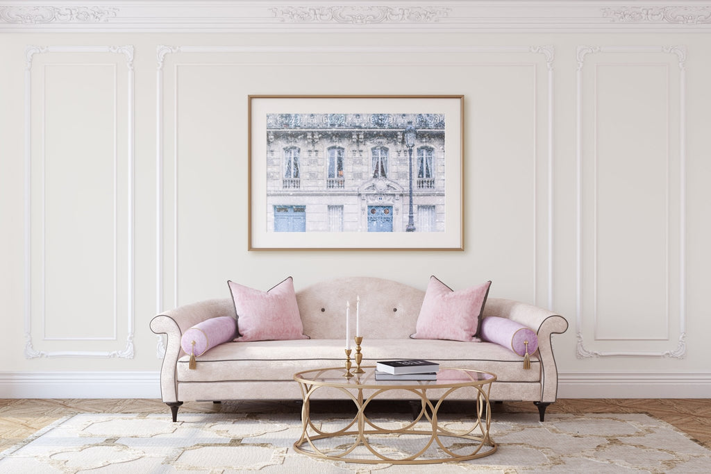 Paris Winter White Snow Photography Prints, France Travel Photography, European Cityscape, Chic and Elegant Home & Office Wall Art Decor - Artwork by Lili