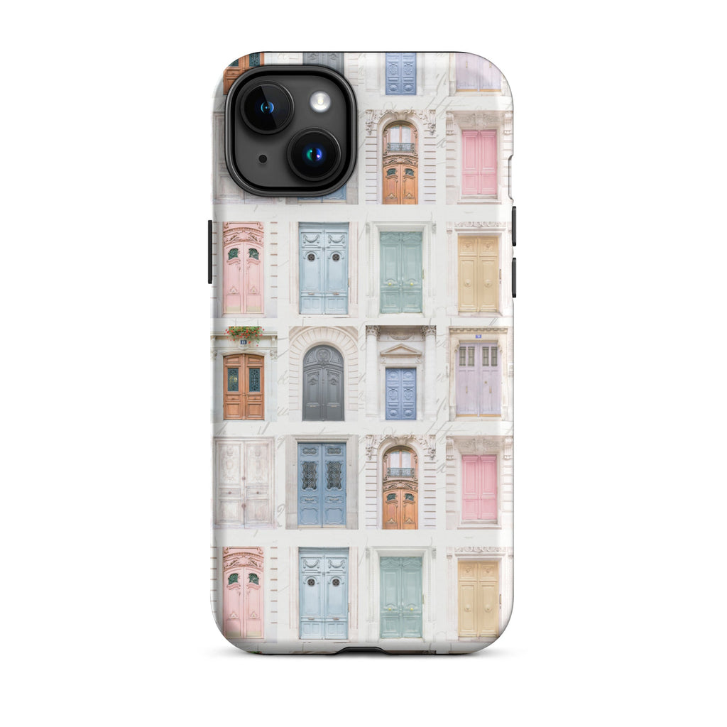 Pastel Parisian Doors Tough Case for iPhone® - Artwork by Lili