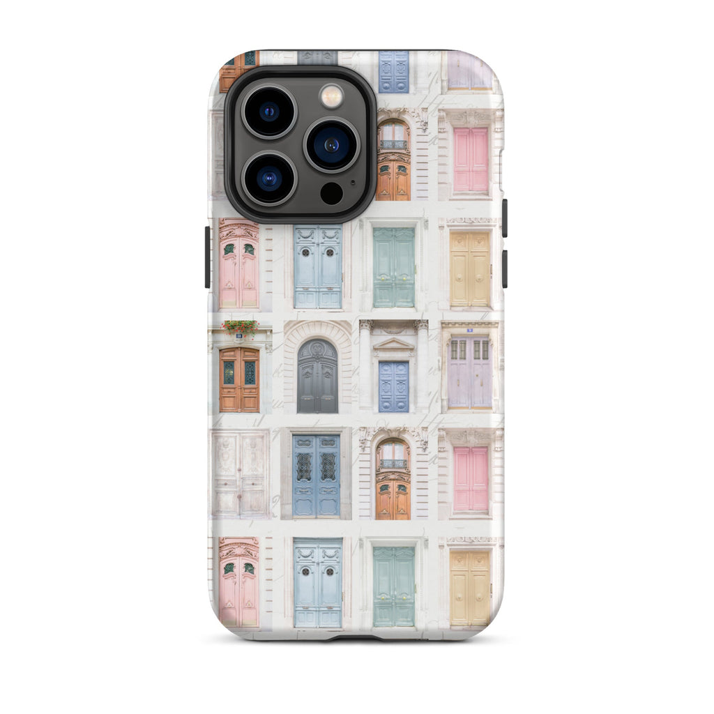 Pastel Parisian Doors Tough Case for iPhone® - Artwork by Lili