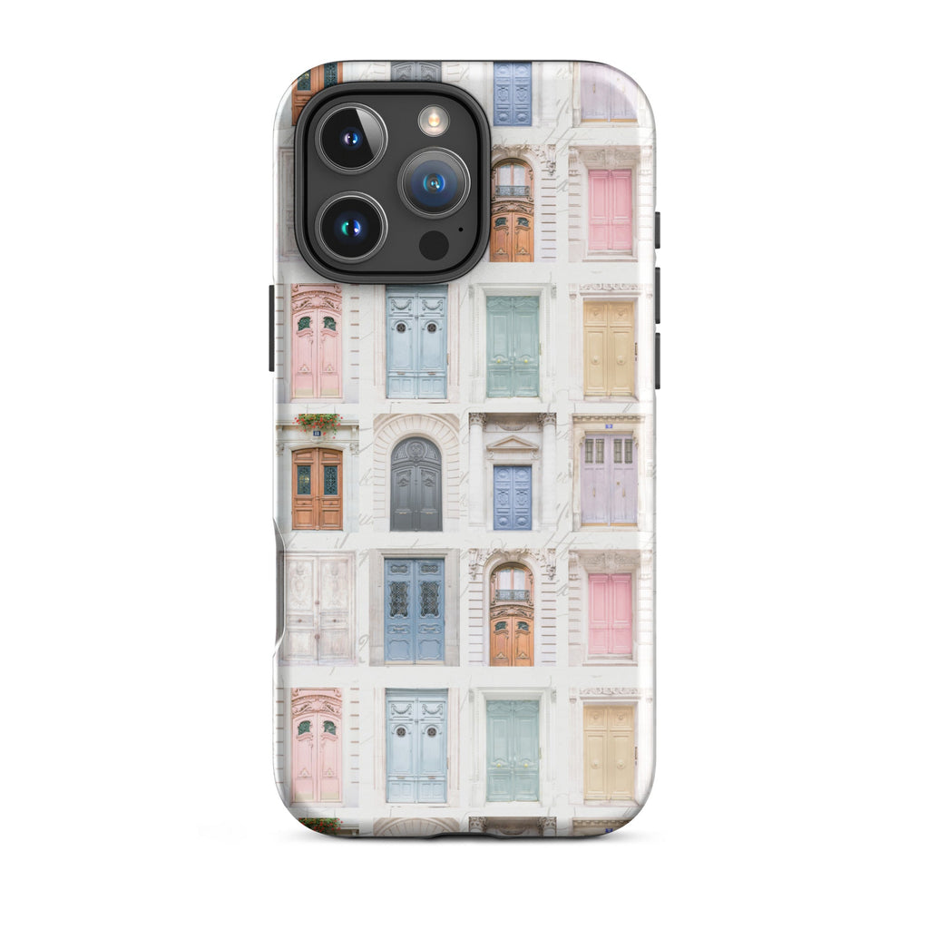 Pastel Parisian Doors Tough Case for iPhone® - Artwork by Lili