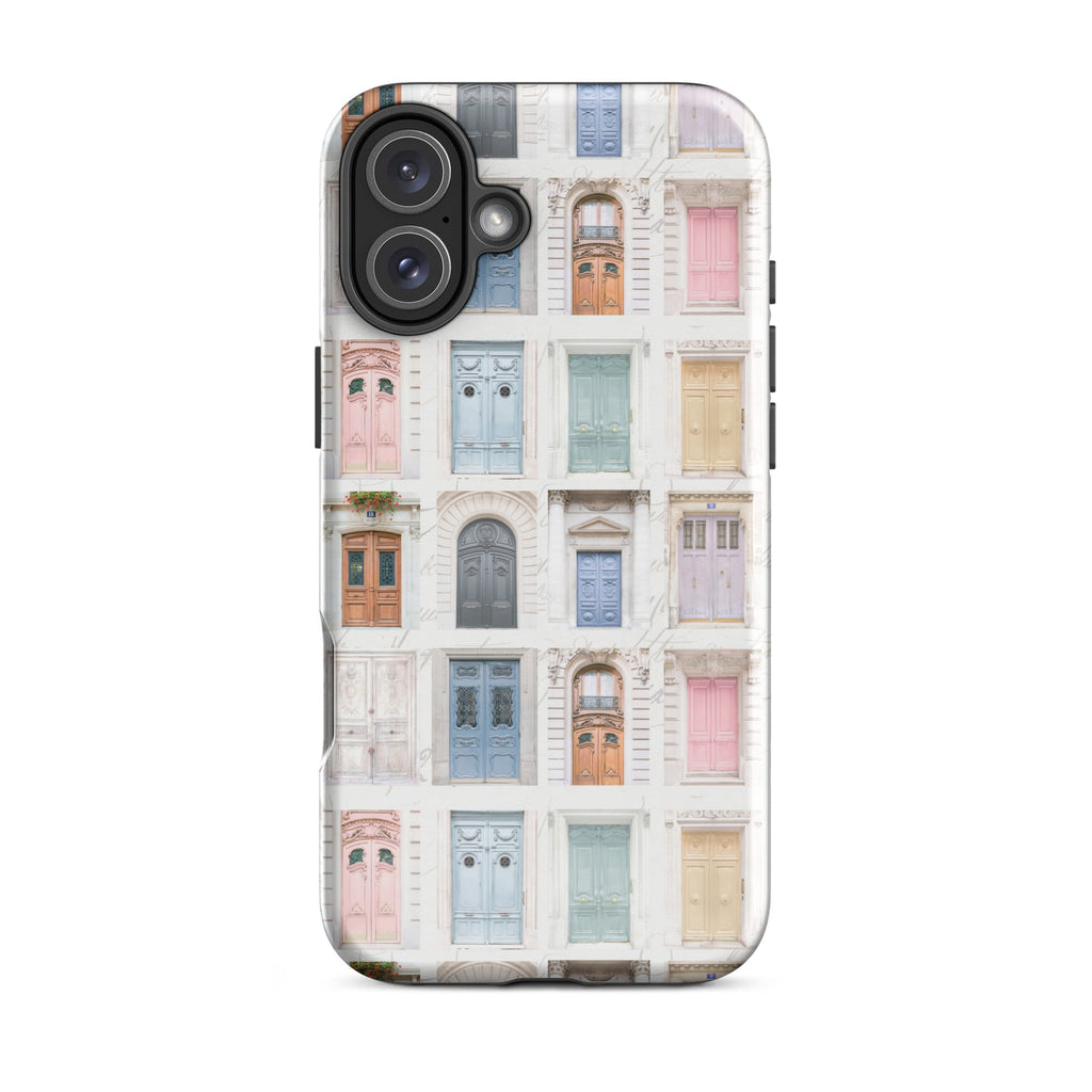 Pastel Parisian Doors Tough Case for iPhone® - Artwork by Lili