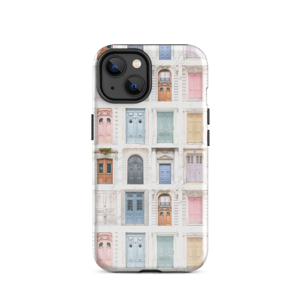 Pastel Parisian Doors Tough Case for iPhone® - Artwork by Lili