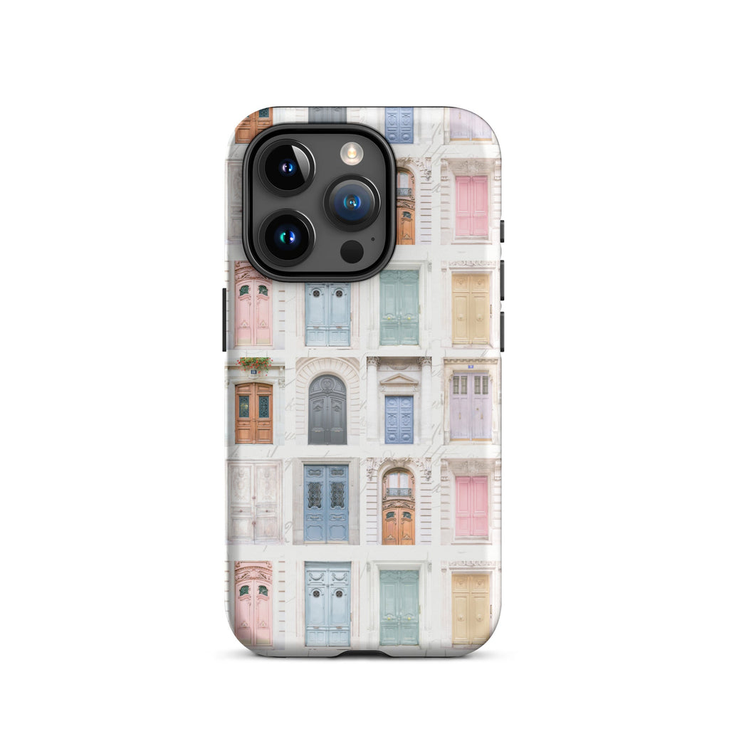Pastel Parisian Doors Tough Case for iPhone® - Artwork by Lili