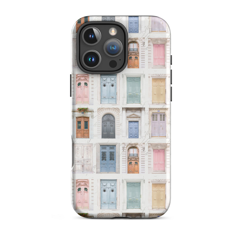 Pastel Parisian Doors Tough Case for iPhone® - Artwork by Lili