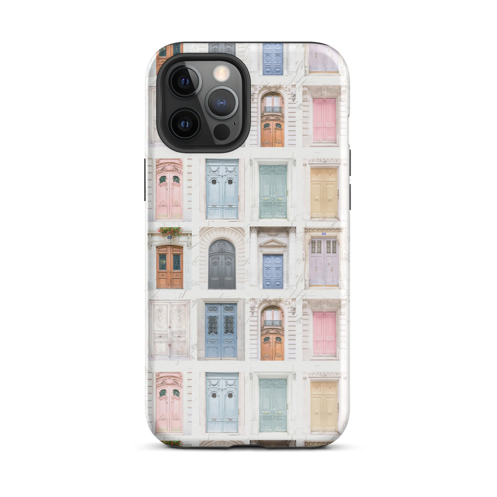 Pastel Parisian Doors Tough Case for iPhone® - Artwork by Lili