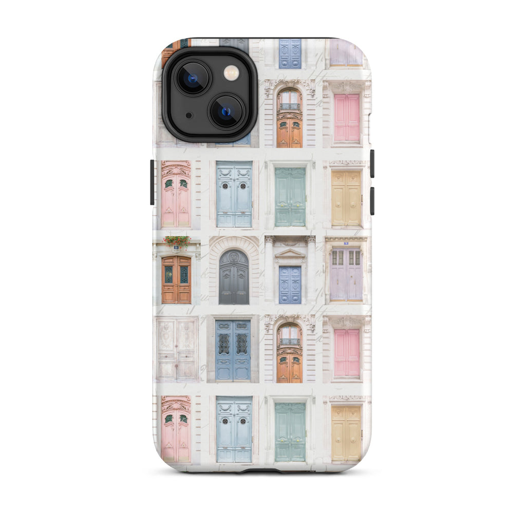 Pastel Parisian Doors Tough Case for iPhone® - Artwork by Lili