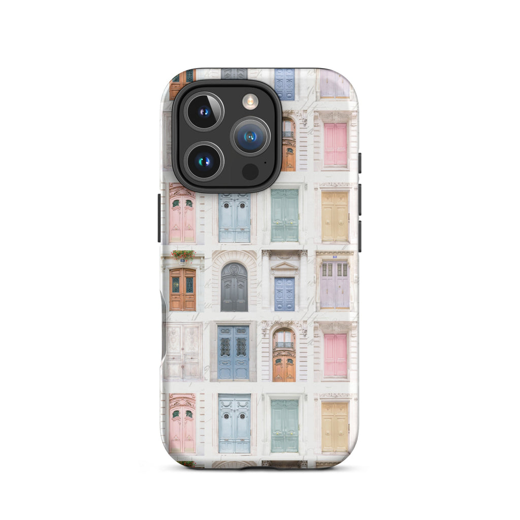 Pastel Parisian Doors Tough Case for iPhone® - Artwork by Lili