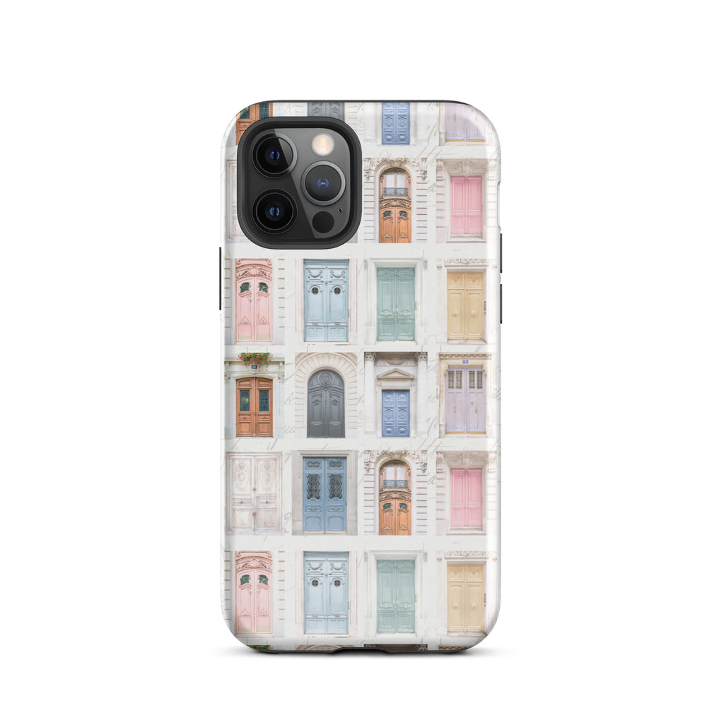 Pastel Parisian Doors Tough Case for iPhone® - Artwork by Lili