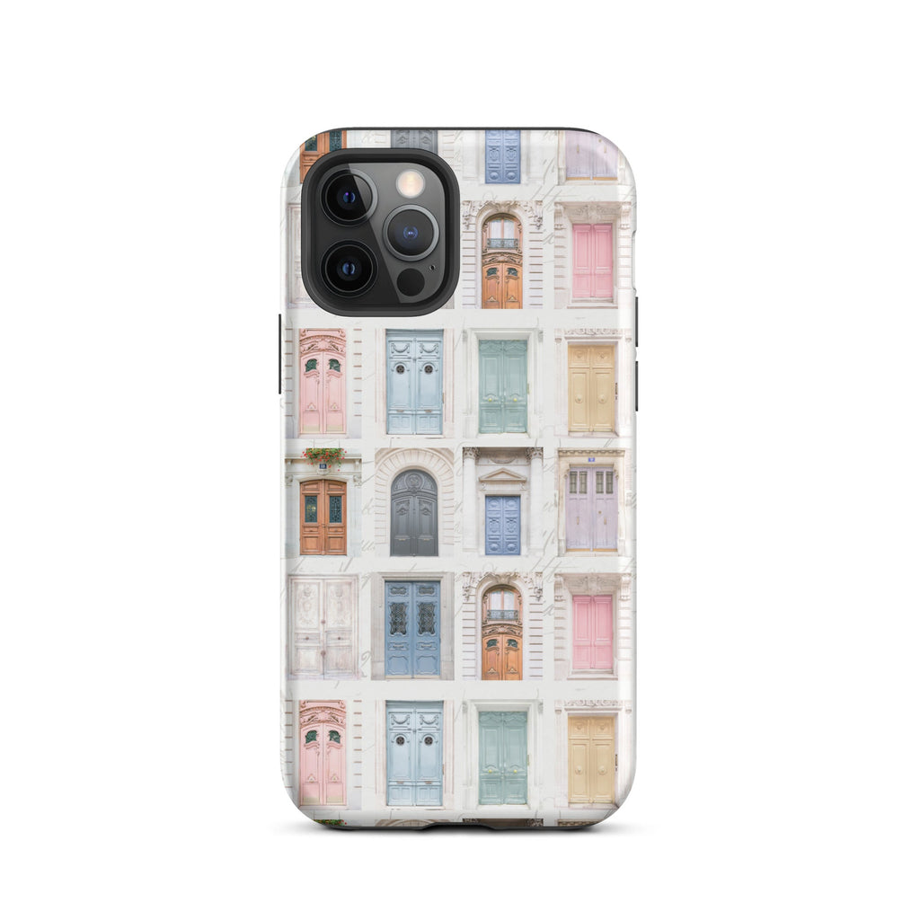 Pastel Parisian Doors Tough Case for iPhone® - Artwork by Lili
