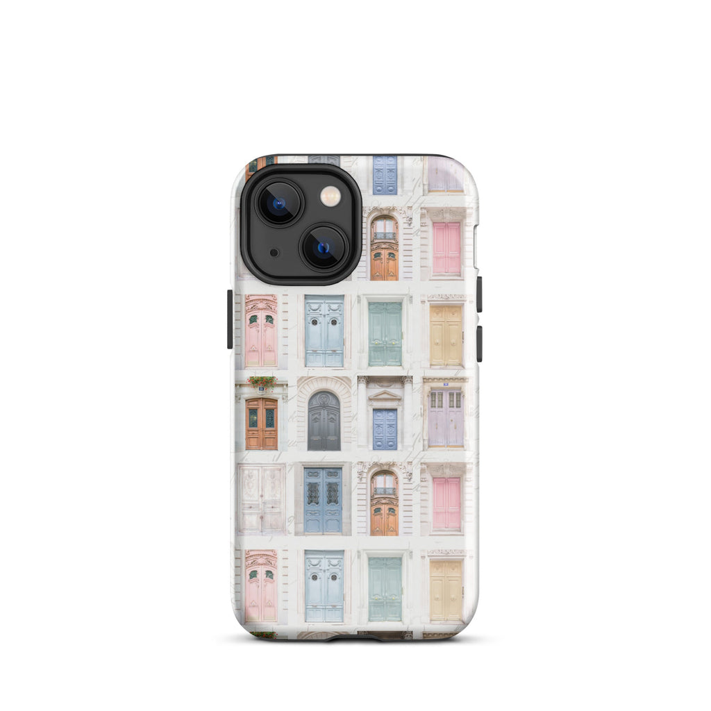 Pastel Parisian Doors Tough Case for iPhone® - Artwork by Lili