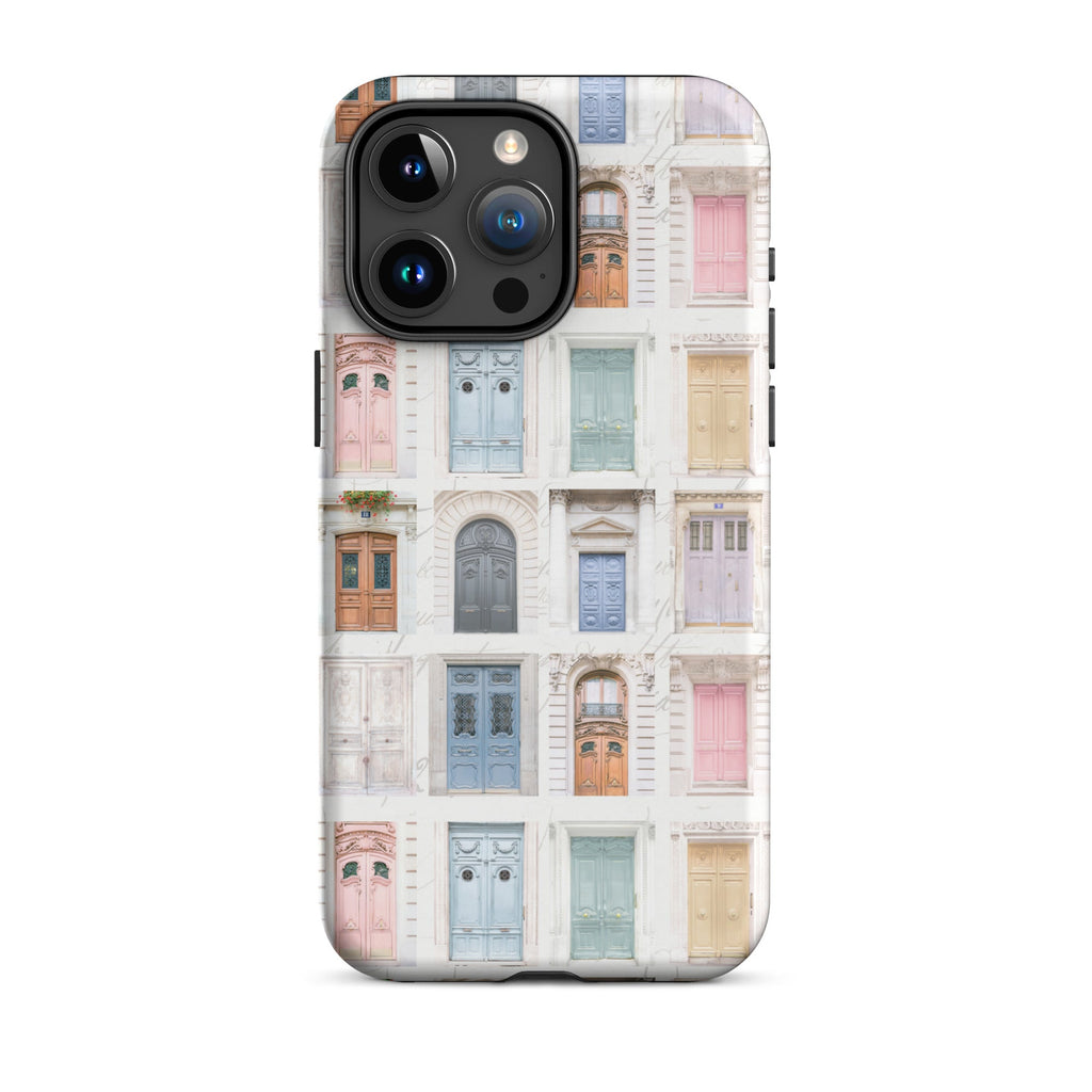 Pastel Parisian Doors Tough Case for iPhone® - Artwork by Lili