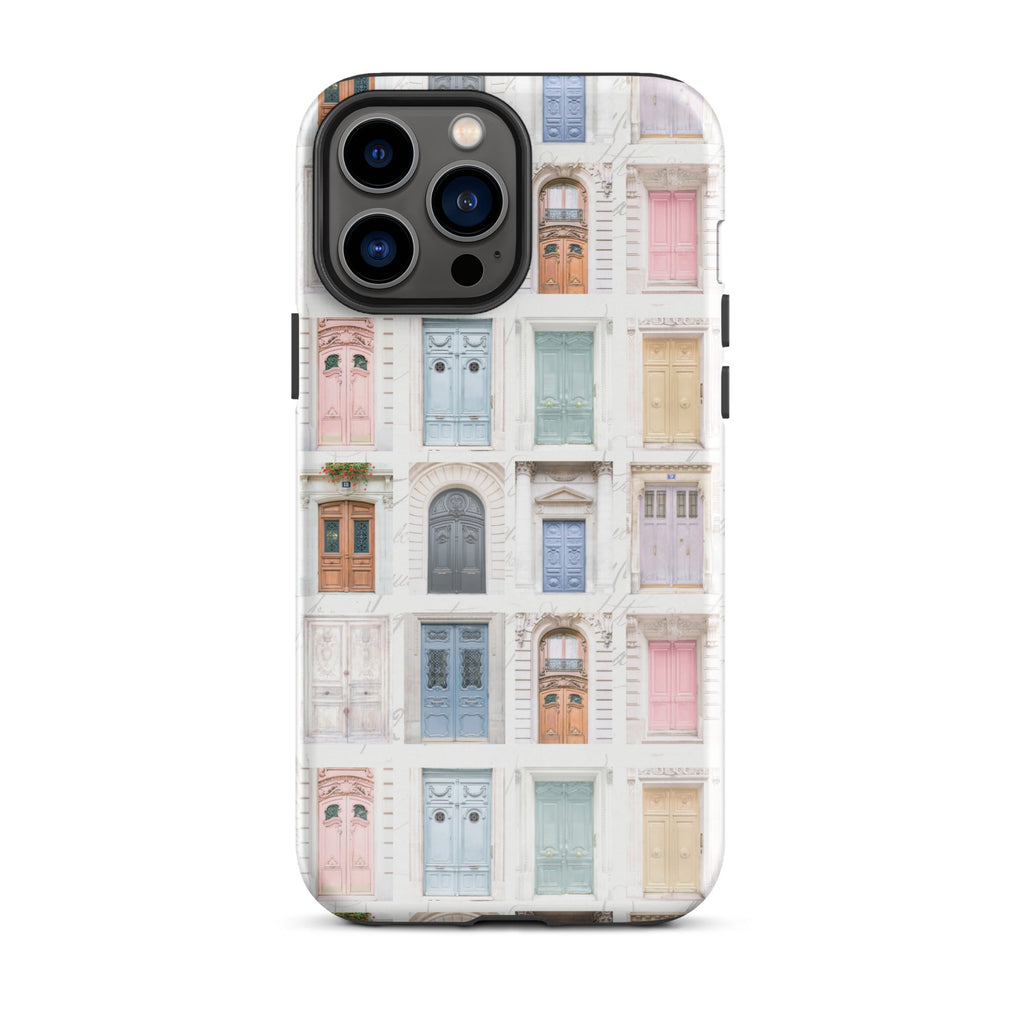 Pastel Parisian Doors Tough Case for iPhone® - Artwork by Lili