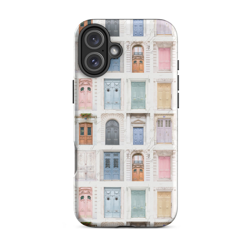 Pastel Parisian Doors Tough Case for iPhone® - Artwork by Lili