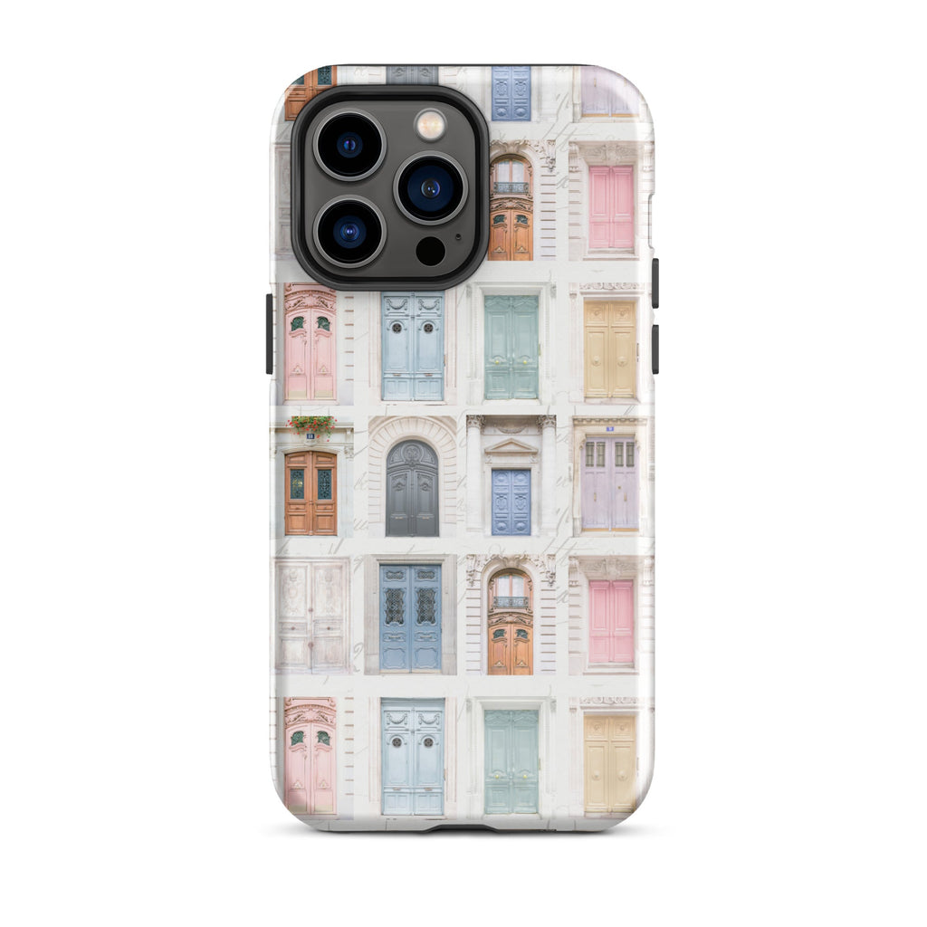 Pastel Parisian Doors Tough Case for iPhone® - Artwork by Lili